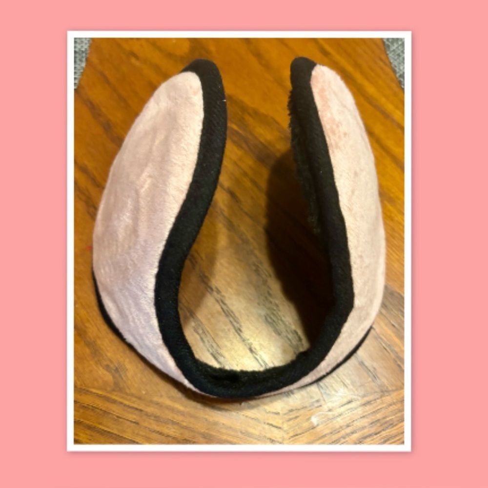 Adjustable Ear Warmer Unisex Earmuffs Winter, Behind-the-Head,  Foldable, Pink